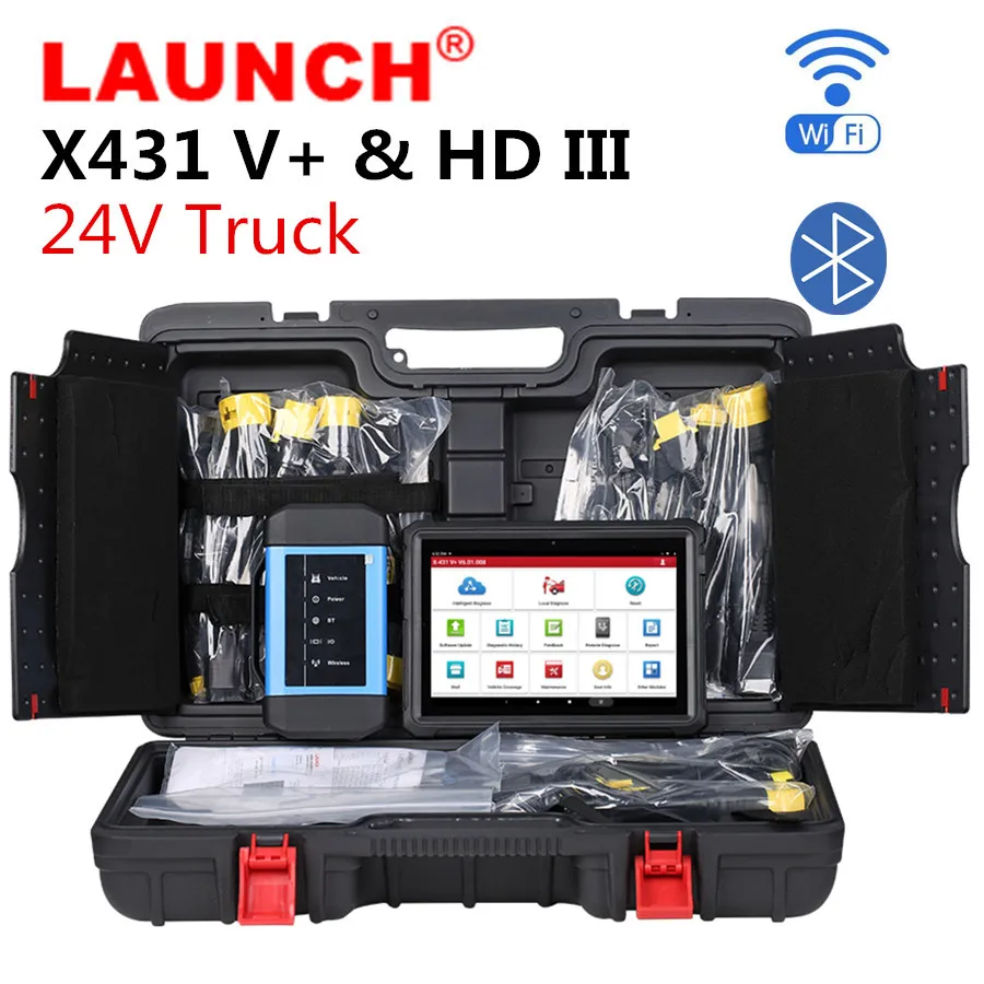 Диагностический модуль X431 V + с HD III для тяжелых условий эксплуатации Bluetooth/Wi Fi