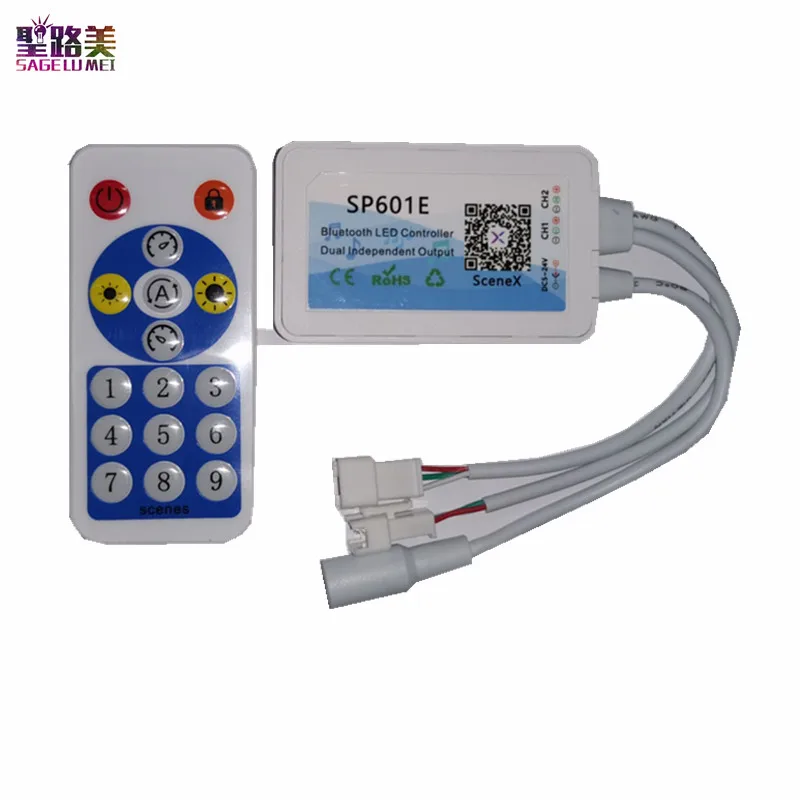 SP601E WS2812B WS2811 музыкальный контроллер встроенный микрофон два сигнала адресуемые