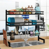 65758595cm kitchen shelf organizer dishes drying rack over sink holder draining rack storage countertop utensils holder