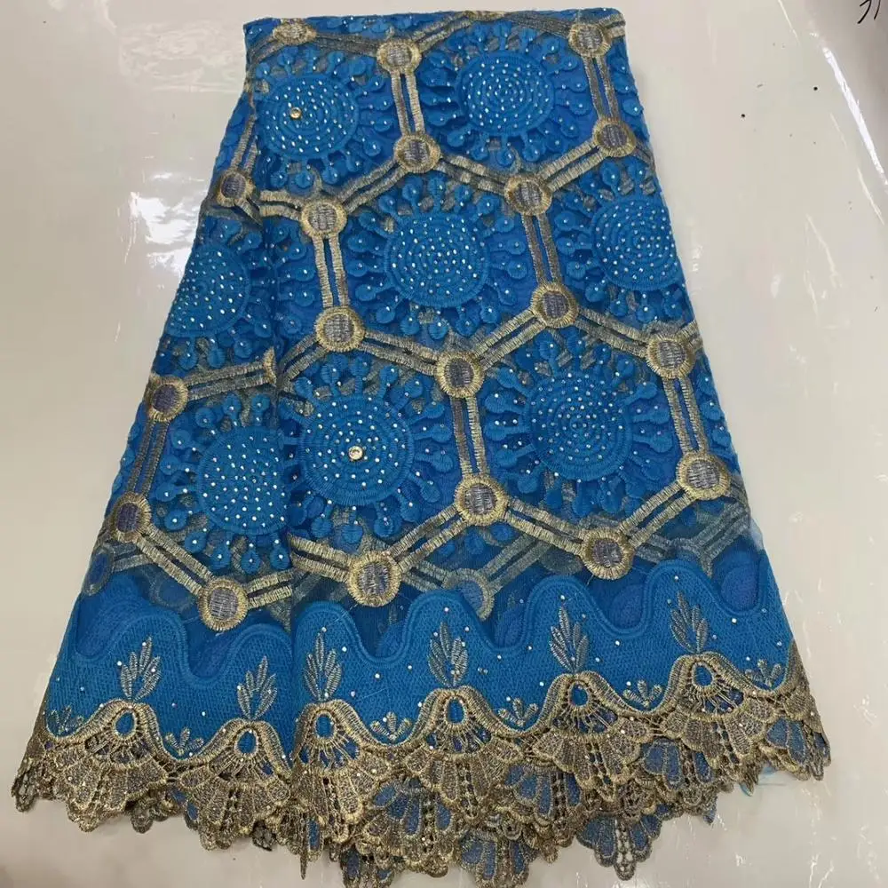 

2019 Latest African Net Laces Fabrics 2019 High Quality French Swiss voile Embroidery Lace Fabric 5Yards Wedding For Dress