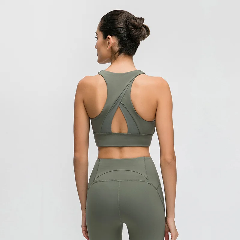 

Sports Bra High Impact Padded Fitness Yoga Crop Top Women Push Up Gym Workout Tank Tops Beautiful Back Elastic