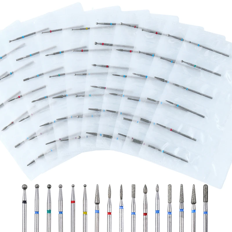 6 шт./компл. вращающиеся алмазные электрические сверла для ногтей фрезы очистки