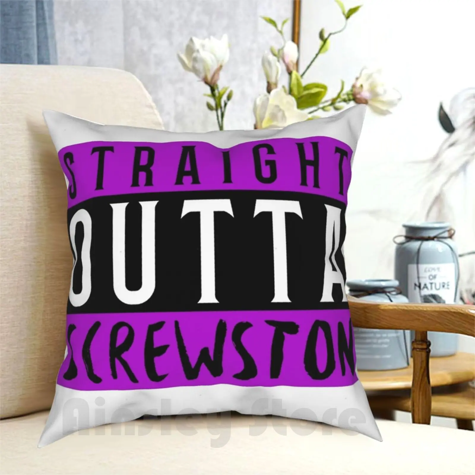 

Straight Outta Screwston Pillow Case Printed Home Soft DIY Pillow cover Bayou City Houston Space City H Town City Texas