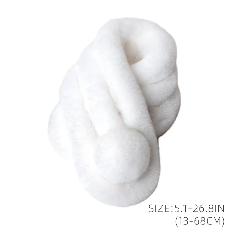 Шарф из кроличьего меха женские зимние теплые мягкие Меховые Шарфы повседневный