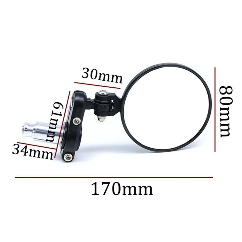 

1 Pair Universal Motorcycle Mirror Aluminum Black Handle Bar End Rearview Side Mirrors Motor Accessories