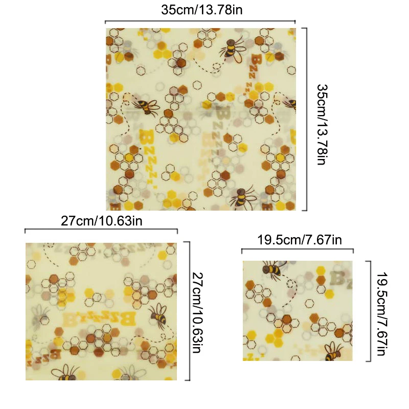 Комплект из 3 х предметов детский новый многоразовый пчелиный воск Обёрточная