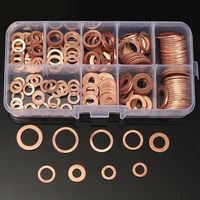 200 pcs copper sealing solid gasket washer sump plug oil for boat crush flat seal ring tool hardware m5m6m8m10m12m14 pack