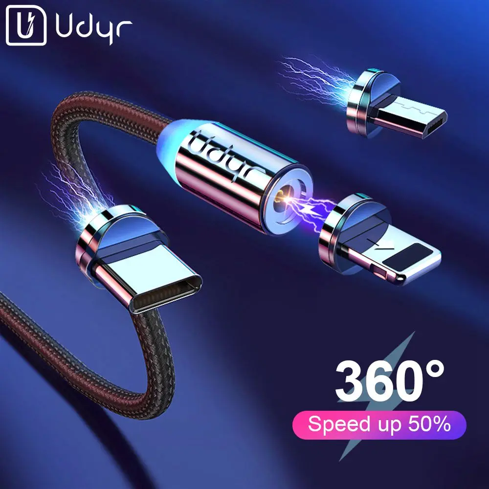 Udyr 2 м Магнитный Micro USB кабель для iPhone samsung Android мобильный телефон Быстрая зарядка usb type C кабель магнит зарядное устройство провод шнур