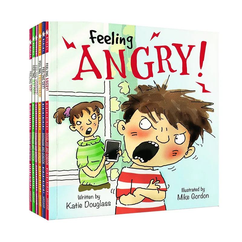 Manga book english Children's emotions behaviors habits comic book 6 Feelings and Emotions comics english book kids manga books