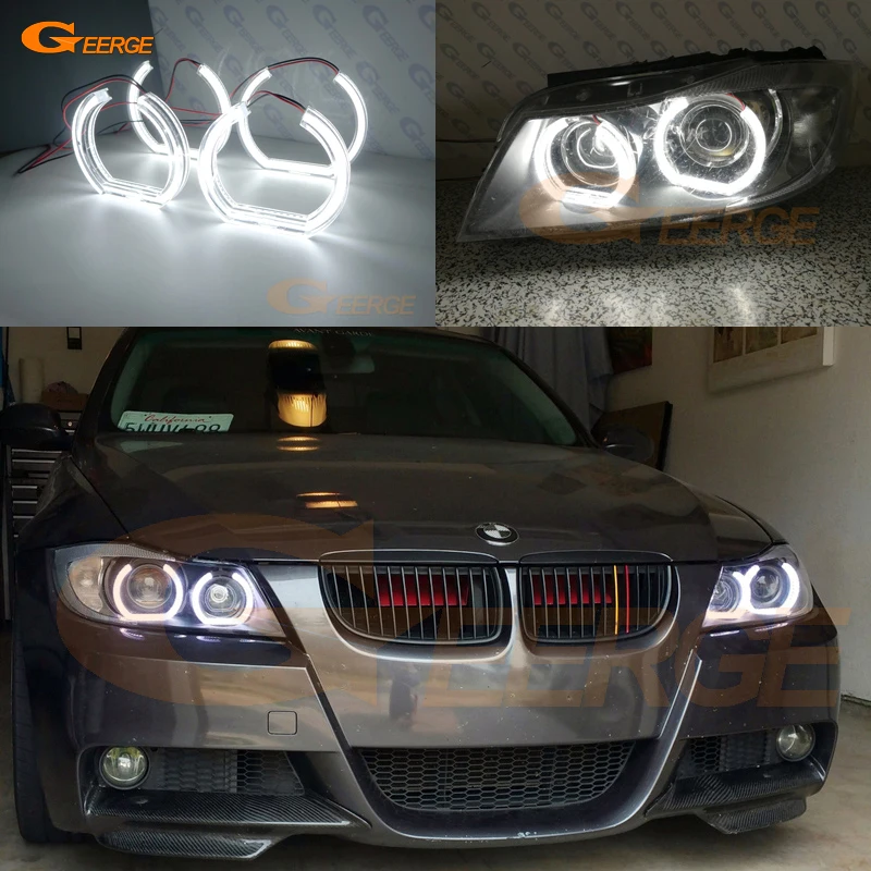 

For BMW 3 Series E90 E91 E92 E93 xenon headlight Ultra bright Day Light DTM Style led Angel Eyes halo rings car Accessories