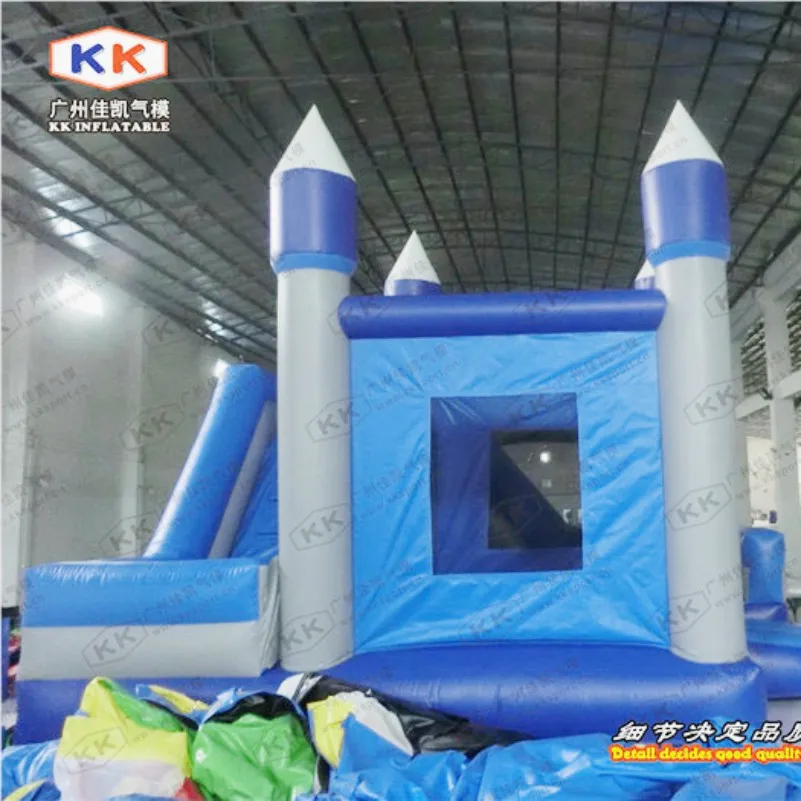 Синий надувной Джампер прыгающий домик замок горка сомбо для свадьбы дня