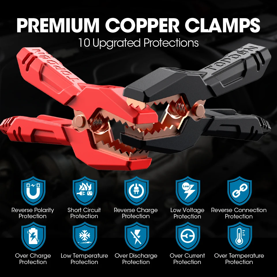 Пусковое устройство для автомобиля TOPDON V2000 20800 мАч а 12 В | Автомобили и мотоциклы