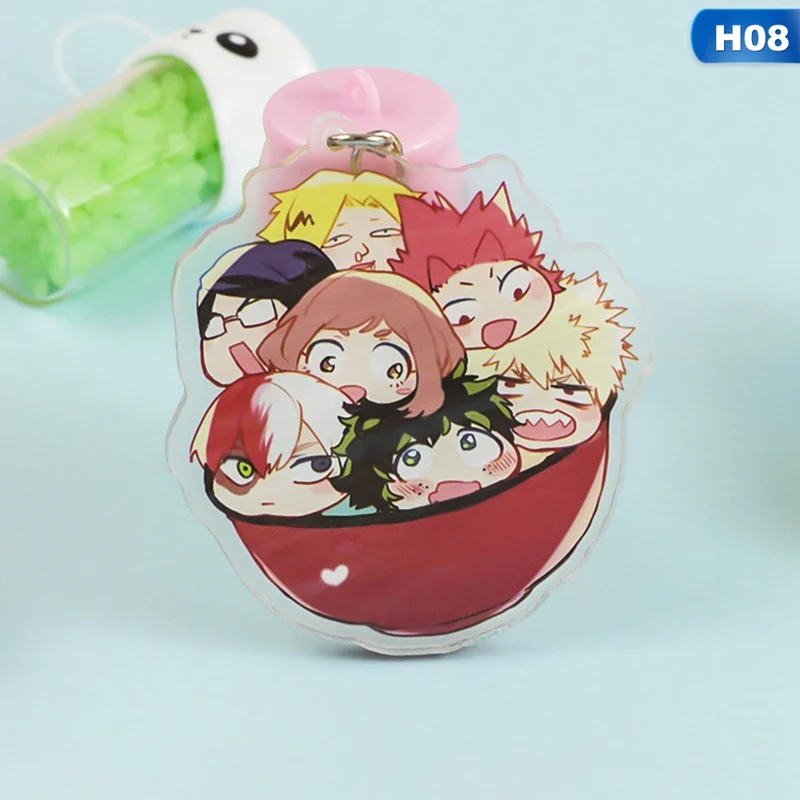 H08 Аниме Мой герой academic Boku no hero academic брелок акриловый брелок брелки для ключей - Цвет: H08