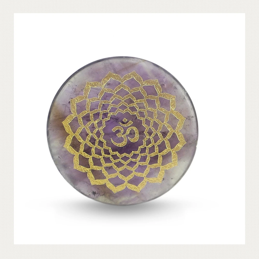 Круглые ювелирные изделия из натурального хрусталя индийские религиозные чакры