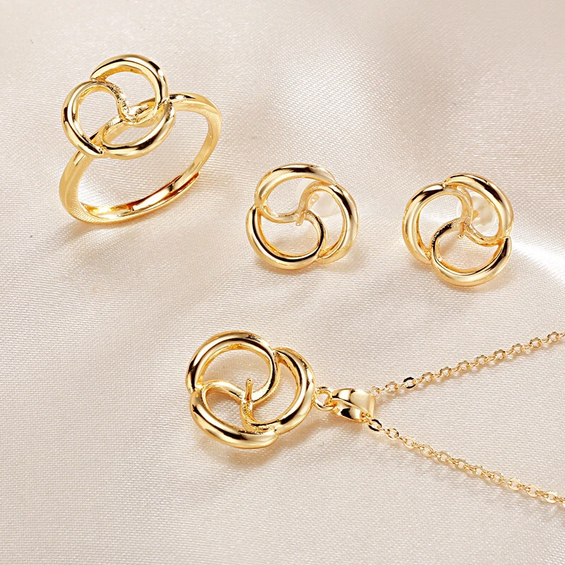 Дешевые популярный кулон серьги кольцо набор крепления выводов настройки