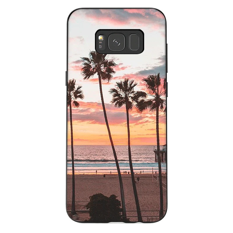 Чехол для телефона Samsung J6 A70 A60 A50 A40 A20 A30 A10 A7 A6 A5 A3 A8 A9 чехол California trees Beach Surf Travel Shell |