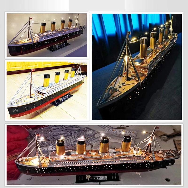 

Wood Puzzle 3d Adult Kids Educational Toys Titanic Learning Creative Assembly Model Iq Puzzle Rompecabezas Desk Decoration E5PT