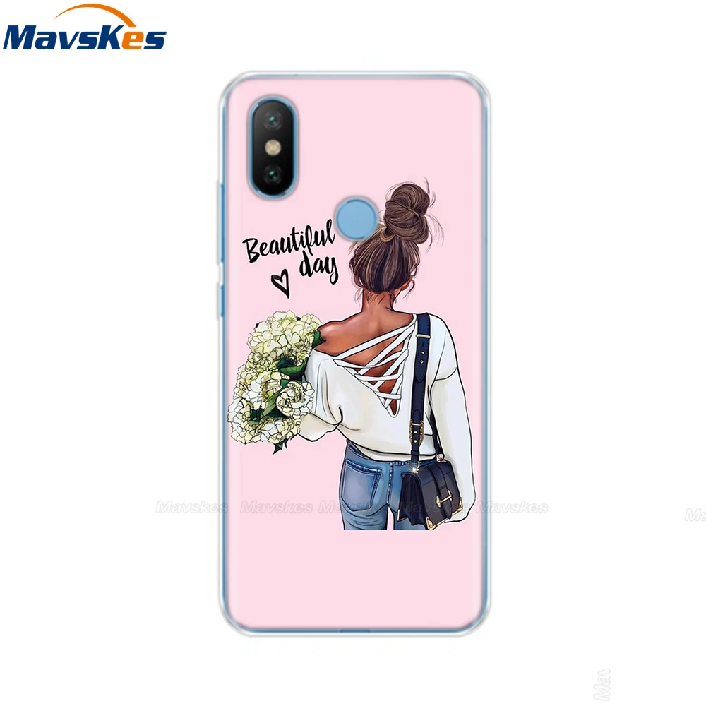 Силиконовый чехол для телефона для Xiaomi mi A2 Lite, чехол с рисунком, мягкая задняя крышка из ТПУ, чехол для телефона для Xiomi mi A2 mi A2 LITE, бампер - Цвет: 53
