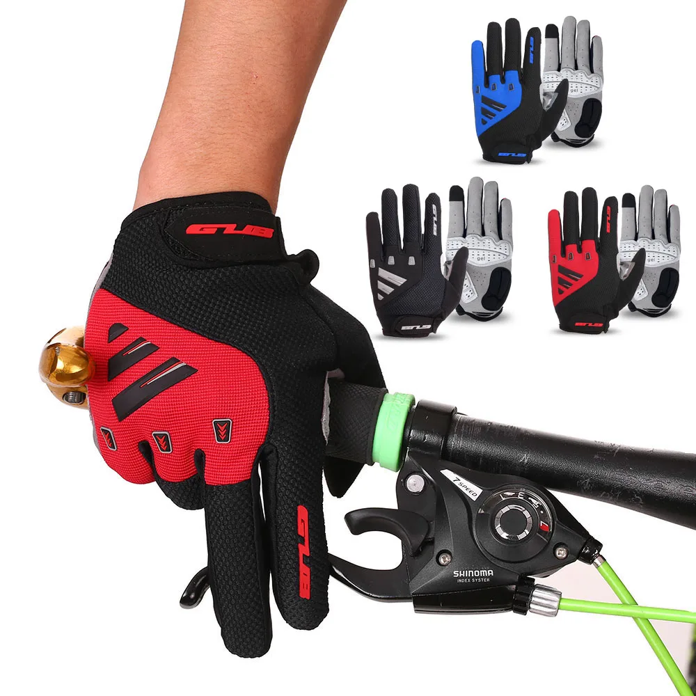 Перчатки унисекс с гелевой подкладкой сенсорный экран полный палец перчатки для