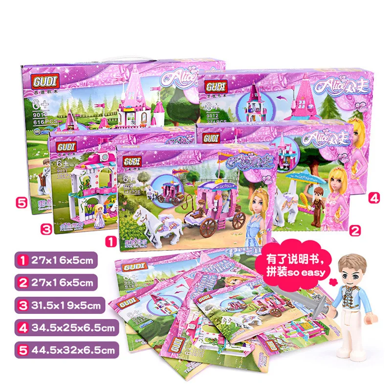 

City House Big Garden Villa Building Blocks Sets LegoINGLs Castle Yacht Friends Princess Figures Bricks Juguetes Toys For Girls