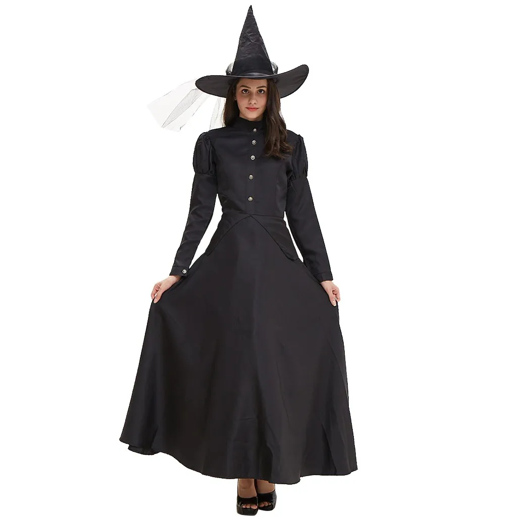 Женское винтажное платье с длинным рукавом элегантное вечернее ведьмы для