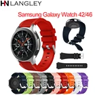 Ремешок силиконовый спортивный для Samsung Galaxy Smart Watch 46 мм 42 мм, резиновый браслет для часов Gear S3 Frontier S2 Classic 2022