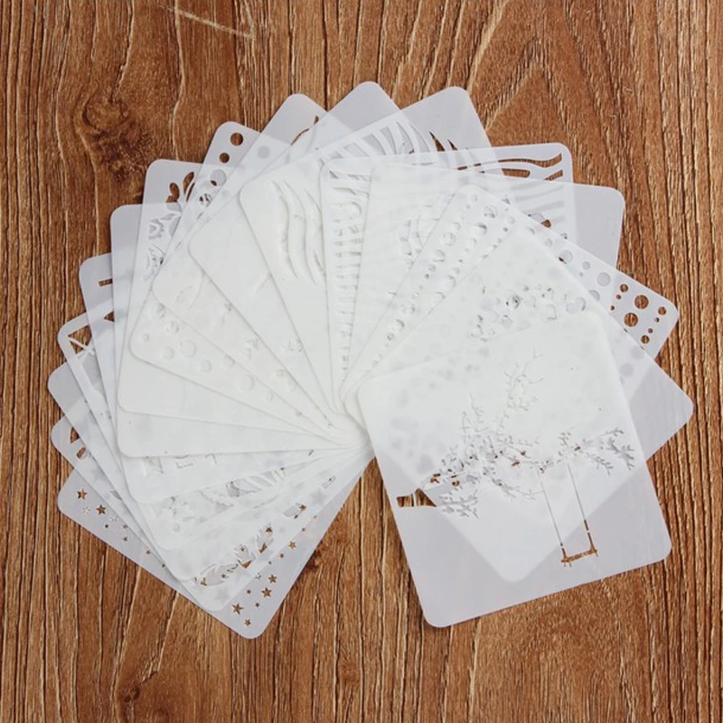 17 шт. трафареты для DIY скрапбукинга маленький набор шаблонов рисования детские