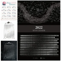 2022 calendar art poster and print decoration moon witch moon phase diagram wall art canvas painting decor for living room