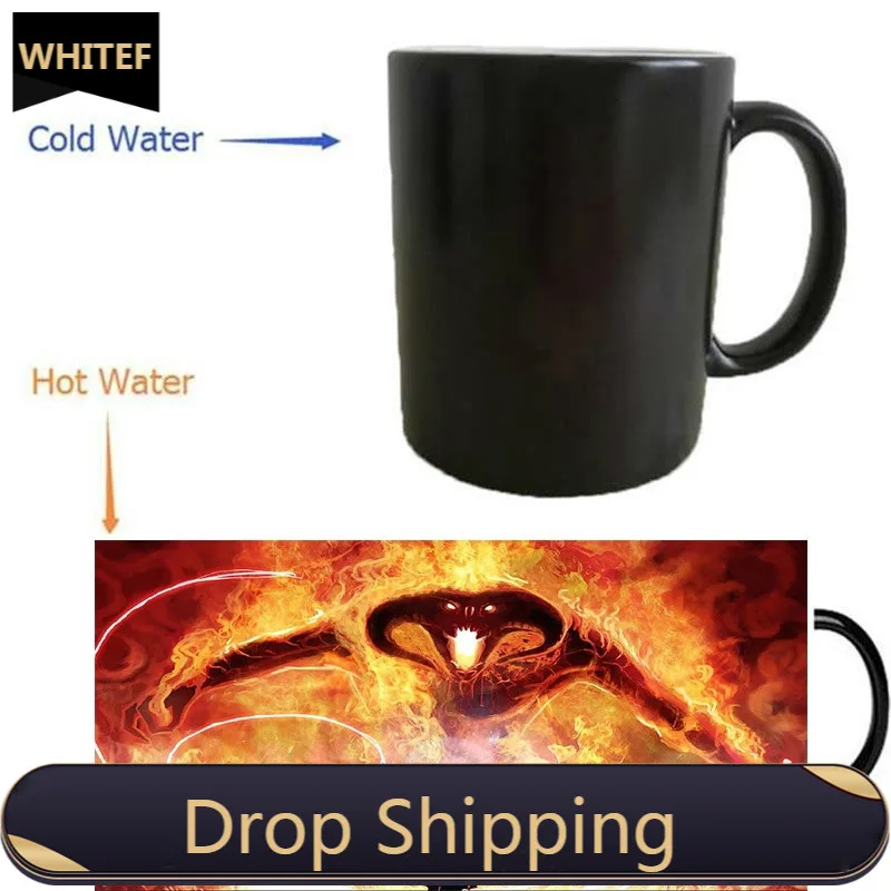 Гэндальфа и Balrog кружка Магия кружки тепла выявить изменяющиеся цветная чашка для