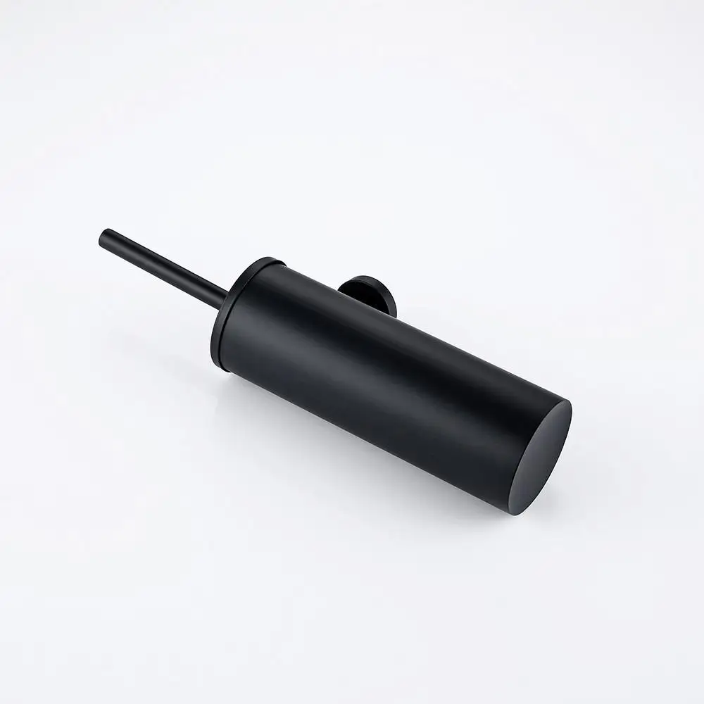 

Bathroom Black Toilet Brush Holder Set With Trump Bar 304 Stainless Steel Wall Mounted Toilet Brushes For Cleaning Storage