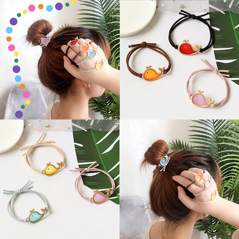 QIANAO модный прозрачный спрей для воды дельфин эластичная резинка волос повязка