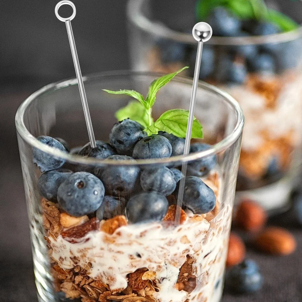 6 шт Нержавеющая сталь фрукты выбирает торт салат десерт палочки для коктейля