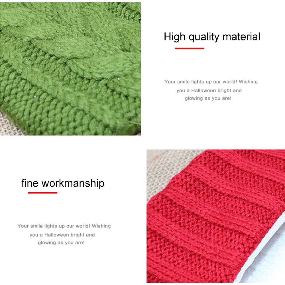 Рождественские чулки вязанные Средние подарочные сумки Подарочная сумка