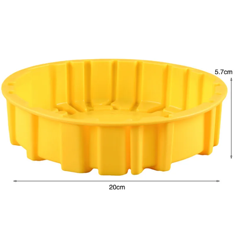 

1PC Large Round Silicone Cake Mold Happy Birthday Baking Chocolate Fondant Pan Cookie Pancake Muffin Mold 20.5cm*5.5cm