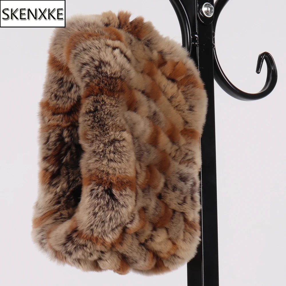 2021 зимняя женская обувь с натуральным мехом кольцо Шарфи леди из меха кролика