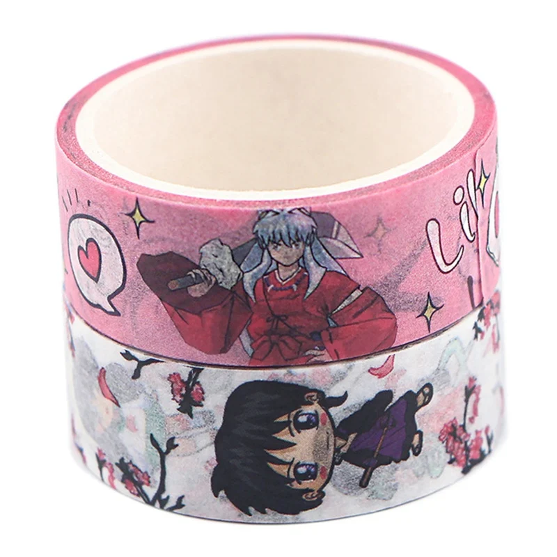 

Japan Anime Cartoon Inuyasha Scrapbooking Masking Tapes Supplies Washi Tape Paper DIY Decorative Adhesive Tape Stationery