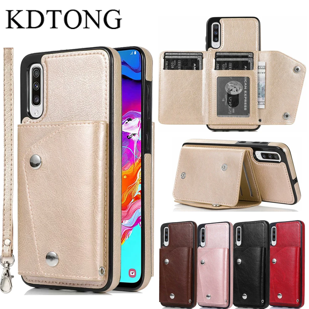 

Luxury Wallet Case For Samsung Galaxy A50 A70 Case Cover For Galaxy A30S A50S A70S Case Vintage Leather Anti-fall Cover Bags