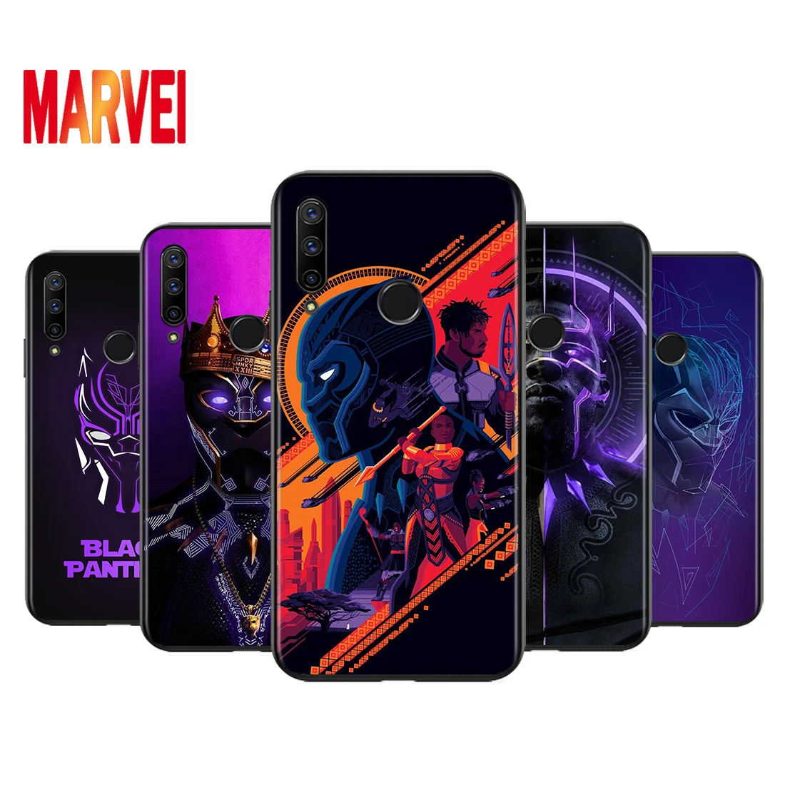 

Fashion Panther Marvel Soft TPU For Huawei Honor V30 30 X10 30i 10X 30S 20S View 20 V20 Pro Plus Lite RU Black Phone Case
