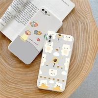 kawaii bear rabbit animal pattern phone case candy color for iphone 6 7 8 11 12 s mini pro x xs xr max plus