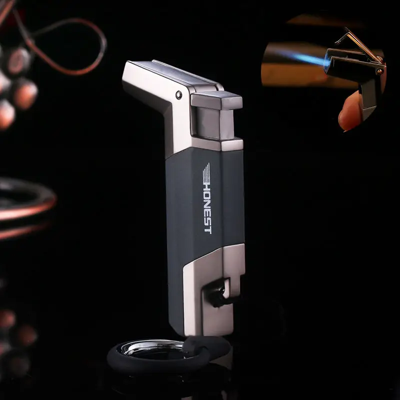 Бутановая Зажигалка для сигар брелок ключей ветрозащитная зажигалка газовая