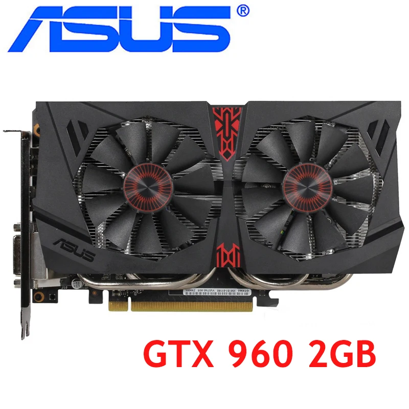 Видеокарта ASUS GTX 960 2 Гб 128 бит GDDR5 видеокарты для nVIDIA VGA карты Geforce GTX960 HDMI GTX 750 Ti 950 1060 1050 б/у