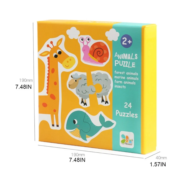 

Puzzle Box for Kids Brain Development 3D Busy Board Educational Tangram Toy K3NE