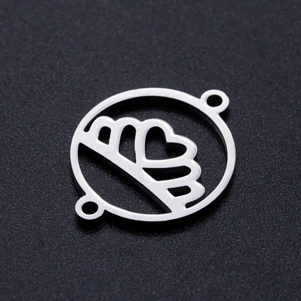 5 шт./лот круглый Принцесса Корона из нержавеющей стали Разъем Шарм для женщин