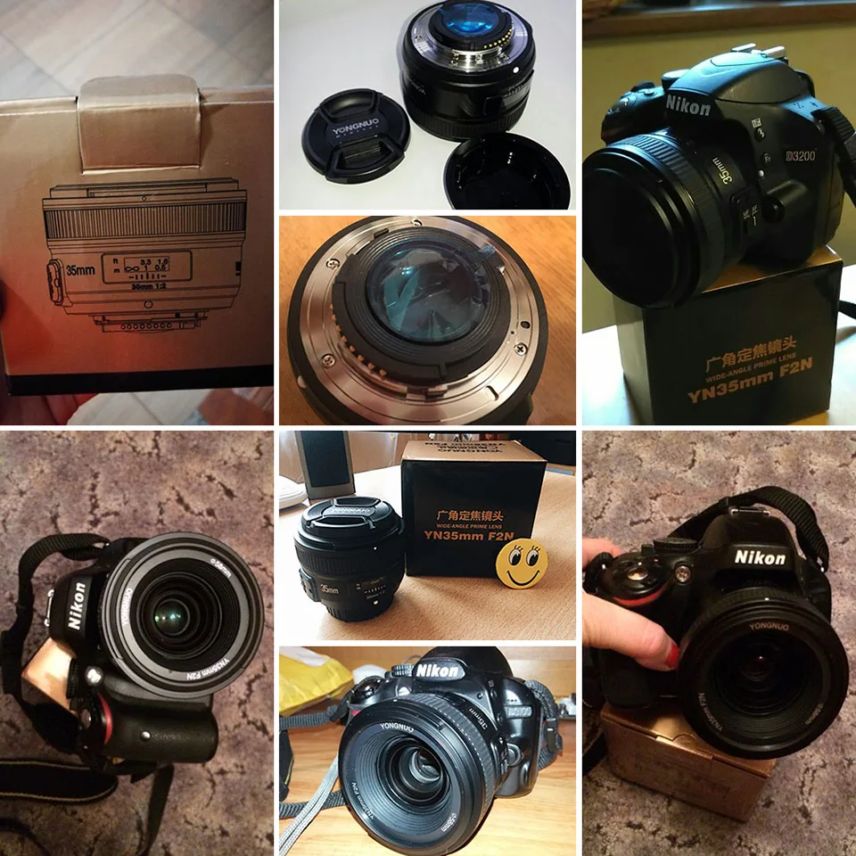 Объективы YONGNUO 35 мм YN35mm F2.0 AF/MF фиксированный фокус F1.8 объектив для Canon Nikon F