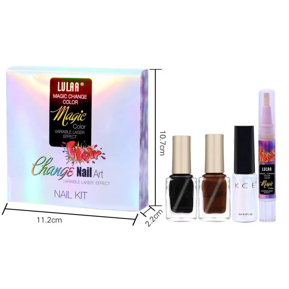 

Thermochromic liquid Gel Polish Temperature Color Change Soak Off Gel Nail Polish Lacquer Black Base Needed Polish 40p