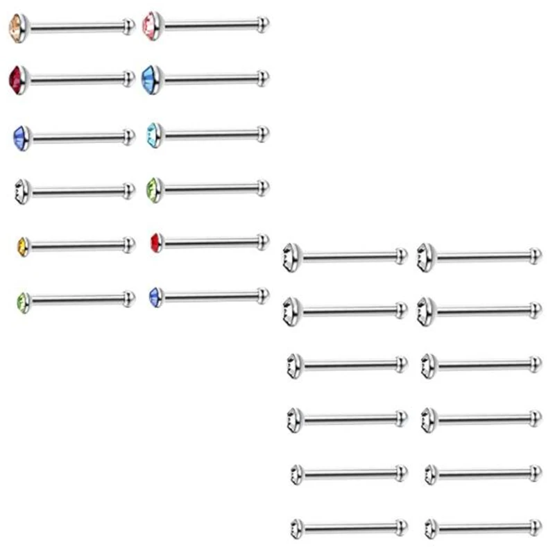 Набор колец для носа с кристаллами Женский ювелирное изделие из Нержавеющей