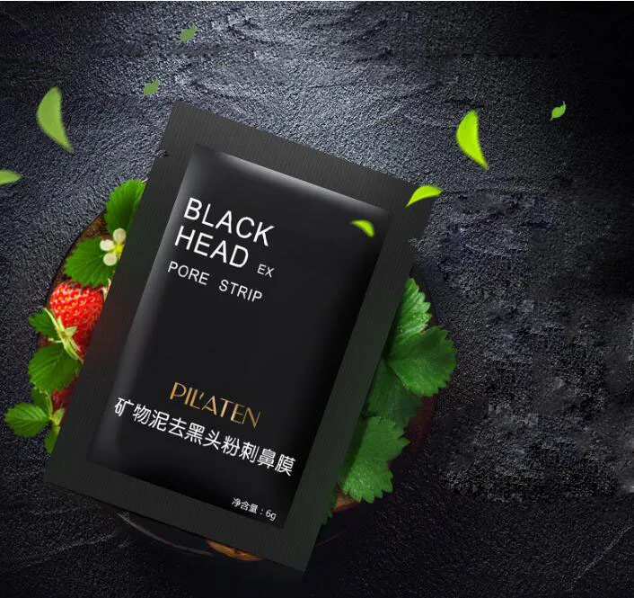 Маска полоска для носа с Черной головкой маска ухода за кожей лица угольным углем