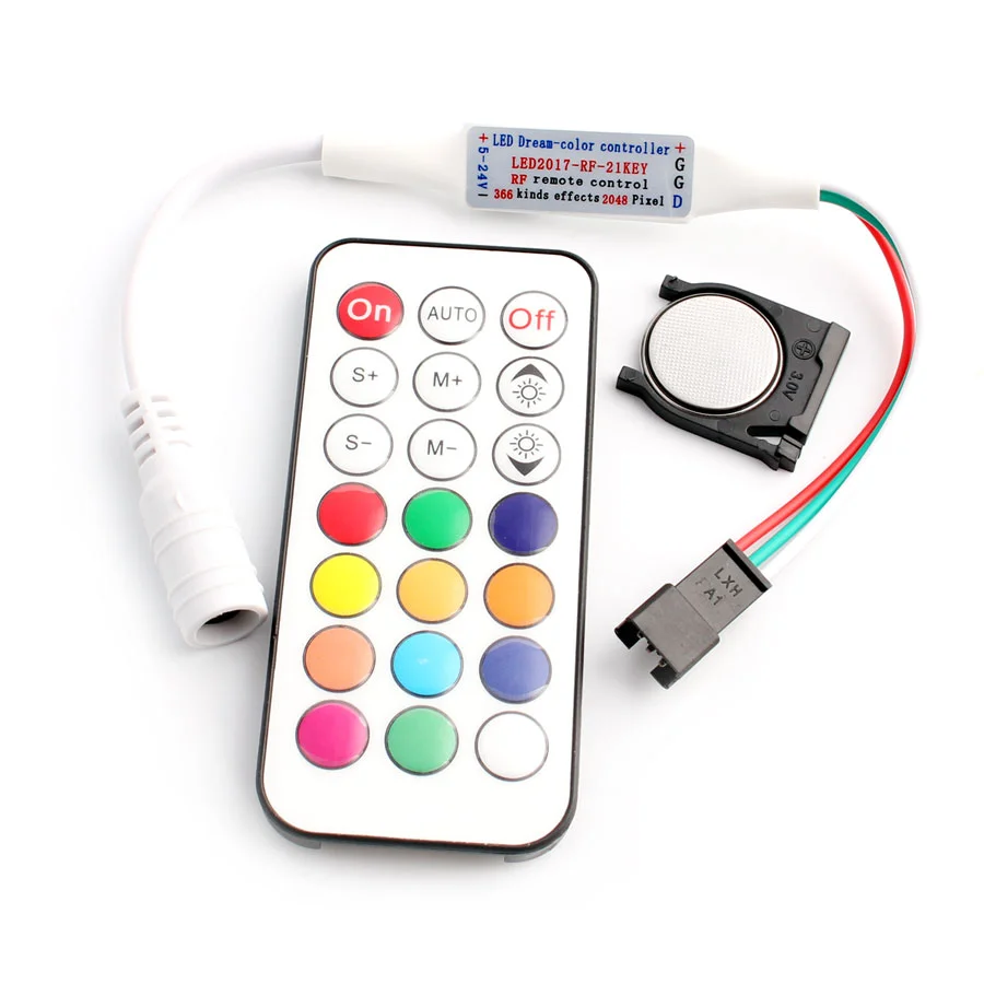 Пульт дистанционного управления WS2811 WS2812B 21key RF контроллер светодиодов rgb 5 В 12 milight