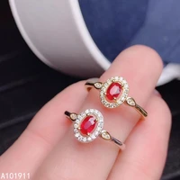 kjjeaxcmy fine jewelry 925 sterling silver inlaid natural ruby luxurious popular female ring classic support detection cute