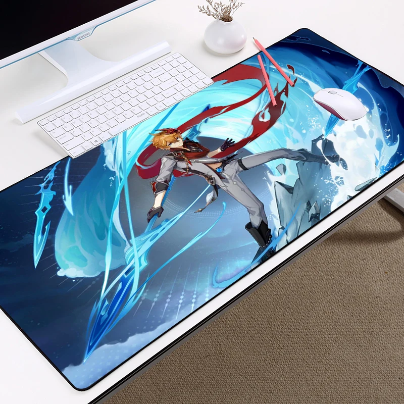 

Xxxl Mouse Pad Tartaglia Genshin Impact Silicone Wrist Rest Keyboard Computer and Office Anime Mousepad Rug Gamming Pad Pc Pad